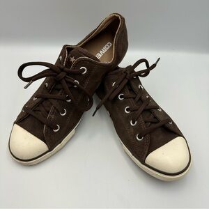 Converse All Star Women’s Dark Brown Suede Sneaker Low Top Size 9 Preowned EUC